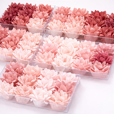 25 Forminhas Para Doces Finos Decoração Liz Tons Rose Festa