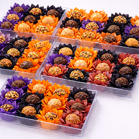 25 Forminhas Para Doces Finos Decoração Roxo Laranja lilás