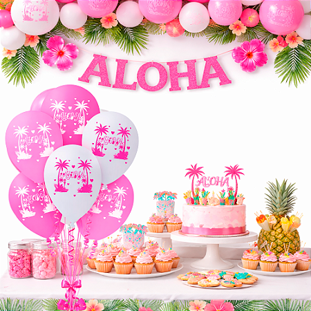 25 Bexigas Balão 11" Festa Aloha Decoração Aniversário