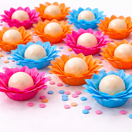 25 Forminhas Para Doces Finos Decoração Liz Neon Festa