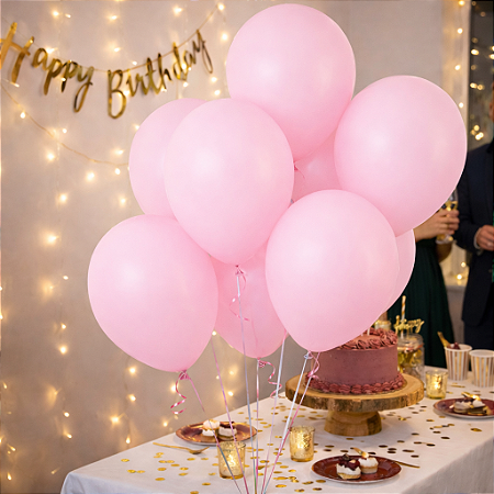 50 Balão Bexigas N5 Festa Rosa Bebe Decoração Aniversário