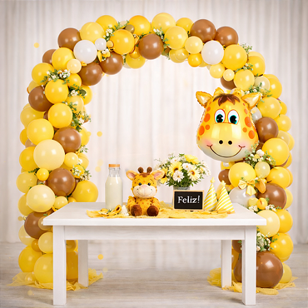 Kit Arco descontruído balão Decoração Safari Festa 152un