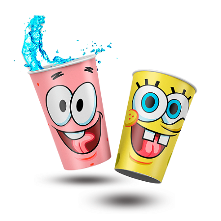 24 Copos Lembrancinhas Festa Bob Esponja Decoração