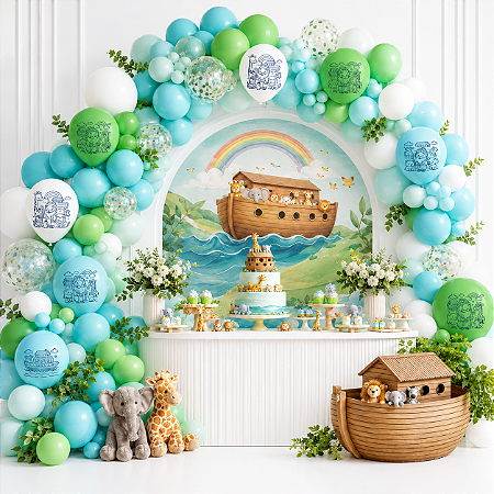 Kit festa Arca de Noé Decoração religosa arco 175pçs