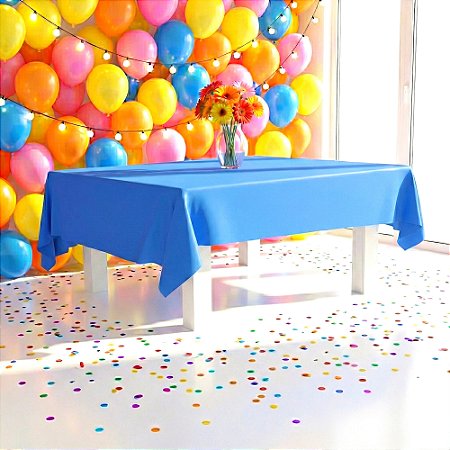 Toalha De Mesa TNT Festa Azul Decoração Eventos 1,20m x 1m