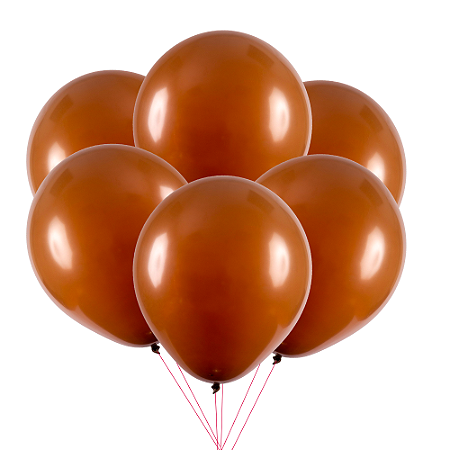 50 Balão Bexigas N9" Decoração Marrom Mais cor e brilho