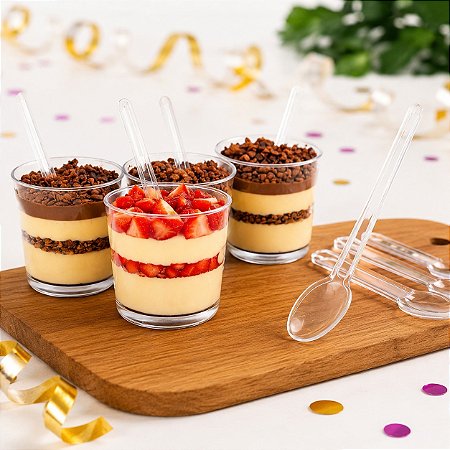 Kit 20 COPINHO 25 ML + 20 COLHERZINHA Para doce brigadeiro