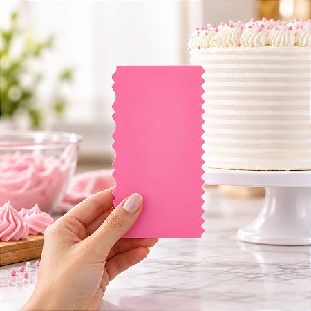Espátula n2 Rosa decoração bolo massa decorada Confeiteira