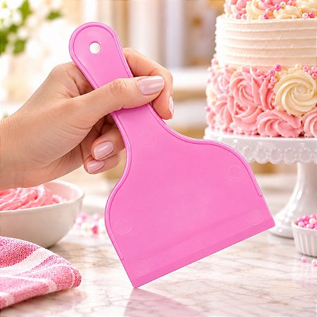 Espátula n19 Rosa decoração bolo massa decorada Confeiteira