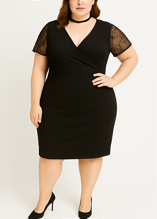 Vestido decote transpassado