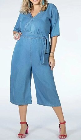 Macacão Jeans Pantacourt