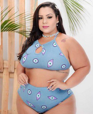 Biquíni top gota olho grego