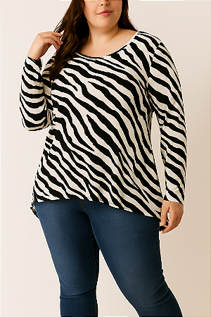 Blusa mullet zebra
