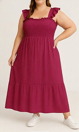 Vestido alcinha de babado