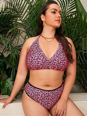 Biquíni onçinha rosa