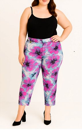 Calça Cigarrete Estampada