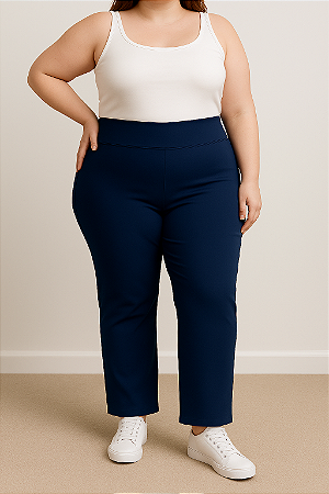 Calça bailarina azul marinho