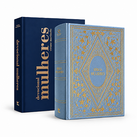 Kit Bíblia Mulheres NAA Vintage Azul + Devocional Mulheres 2027 | Viviane Martinello