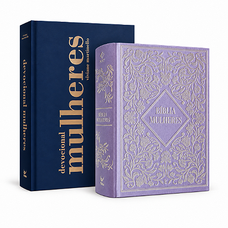 Kit Bíblia Mulheres NVT Vintage Roxa + Devocional Mulheres 2027 | Viviane Martinello