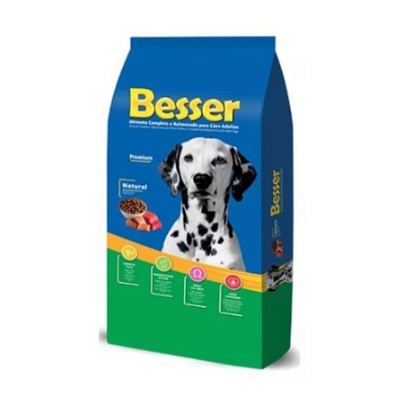 RAÇÃO BESSER NATURAL ADULTO - SACO 15 KG - PRIME PET