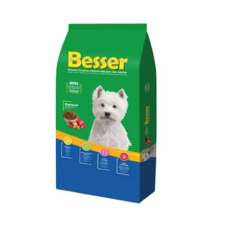 RAÇÃO BESSER NATURAL ADULTO RPM- SACO 15 KG - PRIME PET
