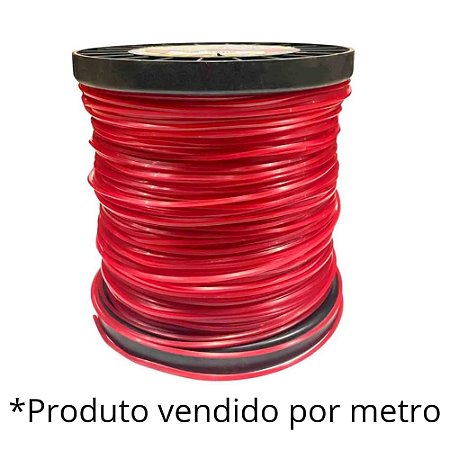 FIO NYLON ROÇADEIRA VERMELHO QUADRADO 3.0MM - METRO