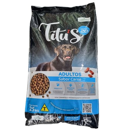 RAÇÃO TITUS ADULTO BIFE- SACO 25