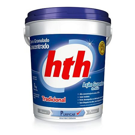 Cloro granulado concentrado tradicional- Balde 10 Kg - HTH