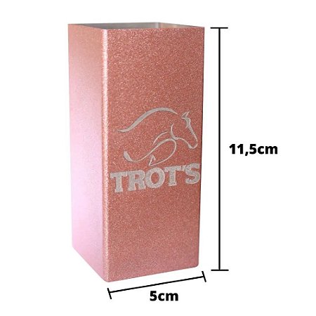 Copo inox quadrado rose - Trots
