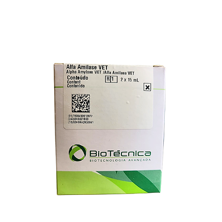 Alfa Amilase Veterinária Biotécnica 2x15mL - Método Cinético (CNPG)