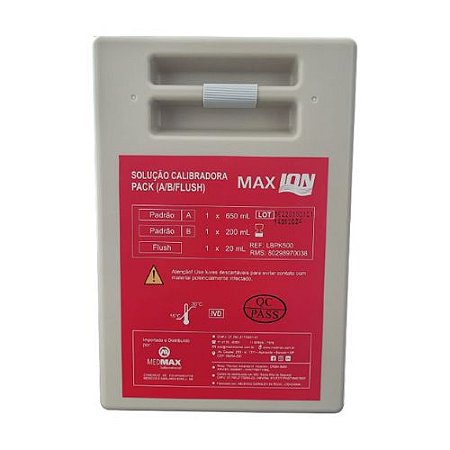 Solução Calibradora Pack (A/B/FLUSH) Max Ion Medmax
