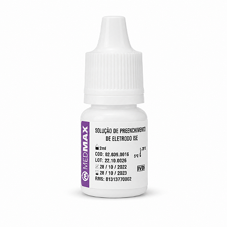 Solução de Preenchimento 2mL Eletrodo ISE Max Ion Medmax
