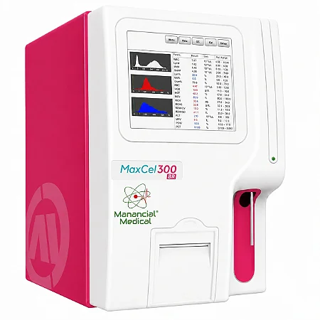 Analisador Hematológico MaxCel 300BR 23 Parâmetros 60 Testes/Hora