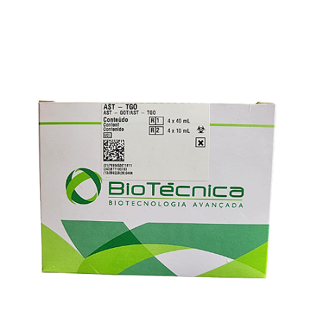 Kit AST - TGO Biotécnica 4x50mL - Método Cinético UV