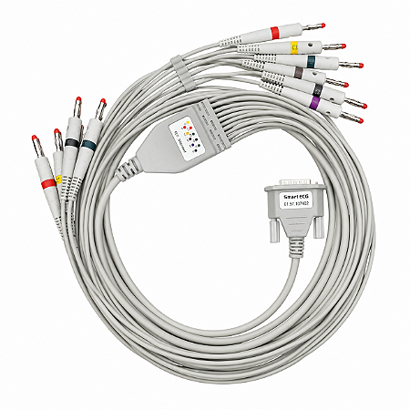 Cabo ECG 10 Vias Clip IEC Compatível Edan SE-1200 Alfamed