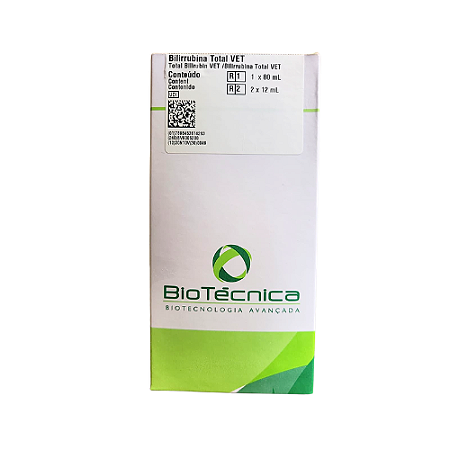 Bilirrubina Total Veterinária Biotécnica 1x104mL - Método DCA