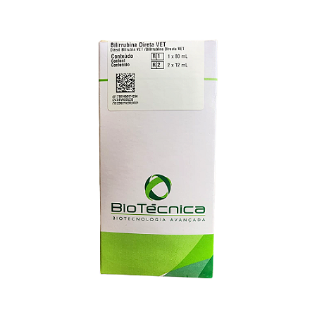 Bilirrubina Direta Veterinária Biotécnica 1x104mL - Método DCA