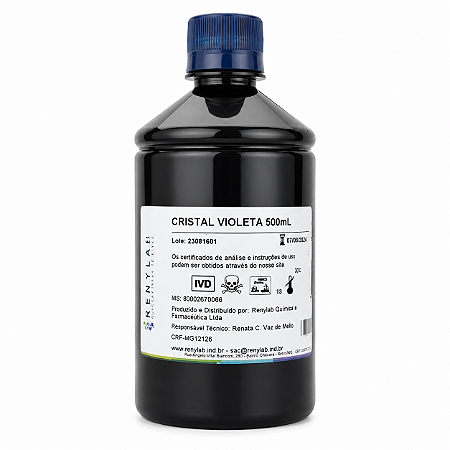 Violeta Genciana 0,5% para Coloração de Gram 500mL Renylab