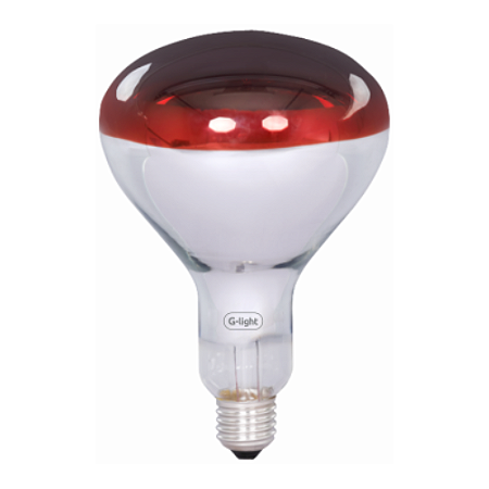 Lâmpada Infravermelho R125 E27 150w 220v Lente Vermelha G-Light