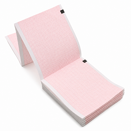 Papel ECG para GE MAC 400 e MAC 600 – 80x90mm Z-Fold 280 Folhas