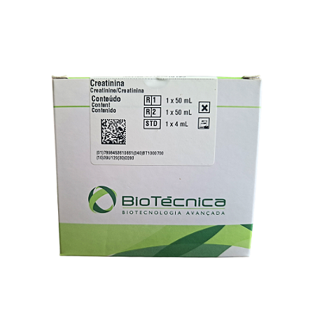 Creatinina Biotécnica 2x50mL Método Picrato (Temperatura Ambiente)