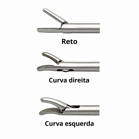 Porta Agulha para Videocirurgia 5mm x 330mm - Inox Autoclavável