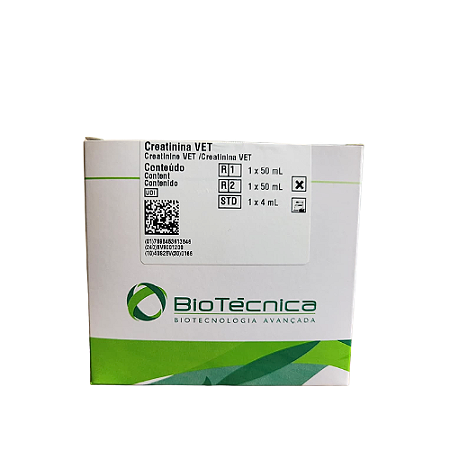 Kit Creatinina Veterinária Biotécnica 2x50mL - Método Picrato