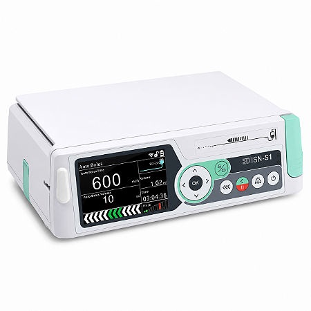 Bomba de Infusão Universal SN-S1 Touch Screen 3,5" com Biblioteca de Medicamentos