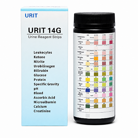 Tiras Reagentes de Urina URIT 14G – 14 Parâmetros (100 Testes)