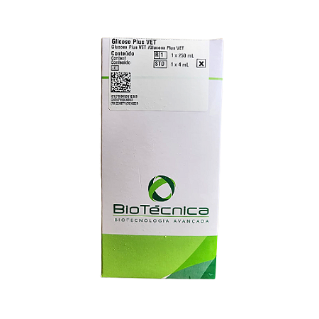 Kit Glicose Plus Veterinário Biotécnica 1x250mL - Método Enzimático GOD