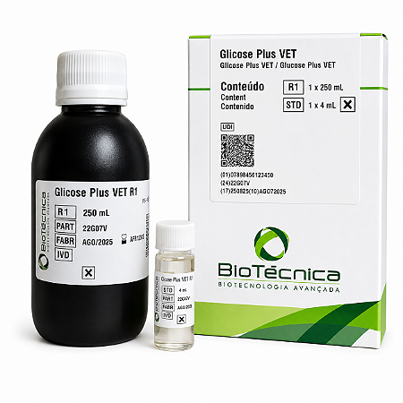 Glicose Plus Veterinária Biotécnica 250mL – Método Enzimático GOD