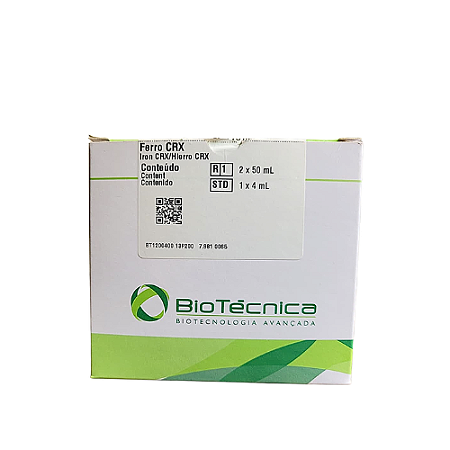 Kit Ferro CRX Biotécnica 2x50mL - Método Cromazurol