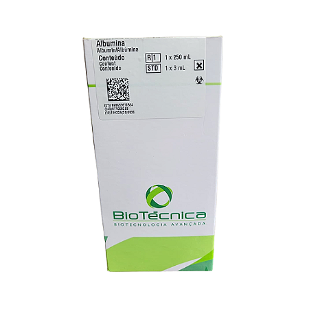 Kit Albumina Biotécnica 1x250mL - Método Verde de Bromocresol