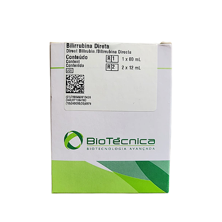 Kit Bilirrubina Direta Biotécnica 1x104mL - Método DCA